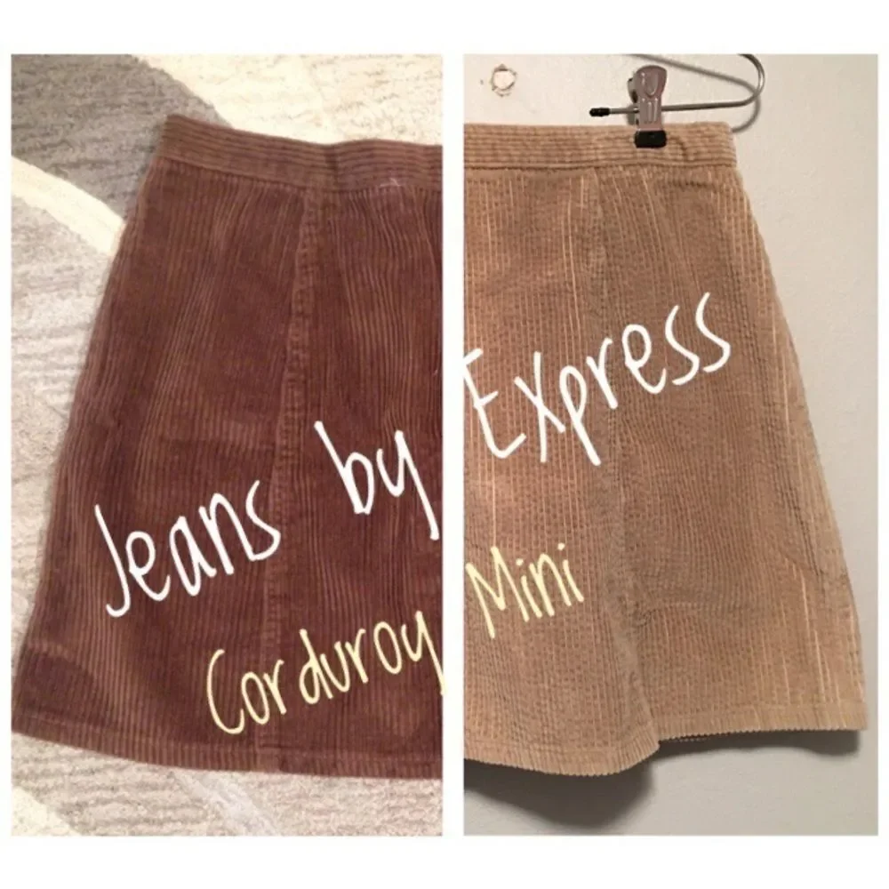 Jeans by Express Corduroy Tan Mini skirts  11/12 - Picture 2 of 4